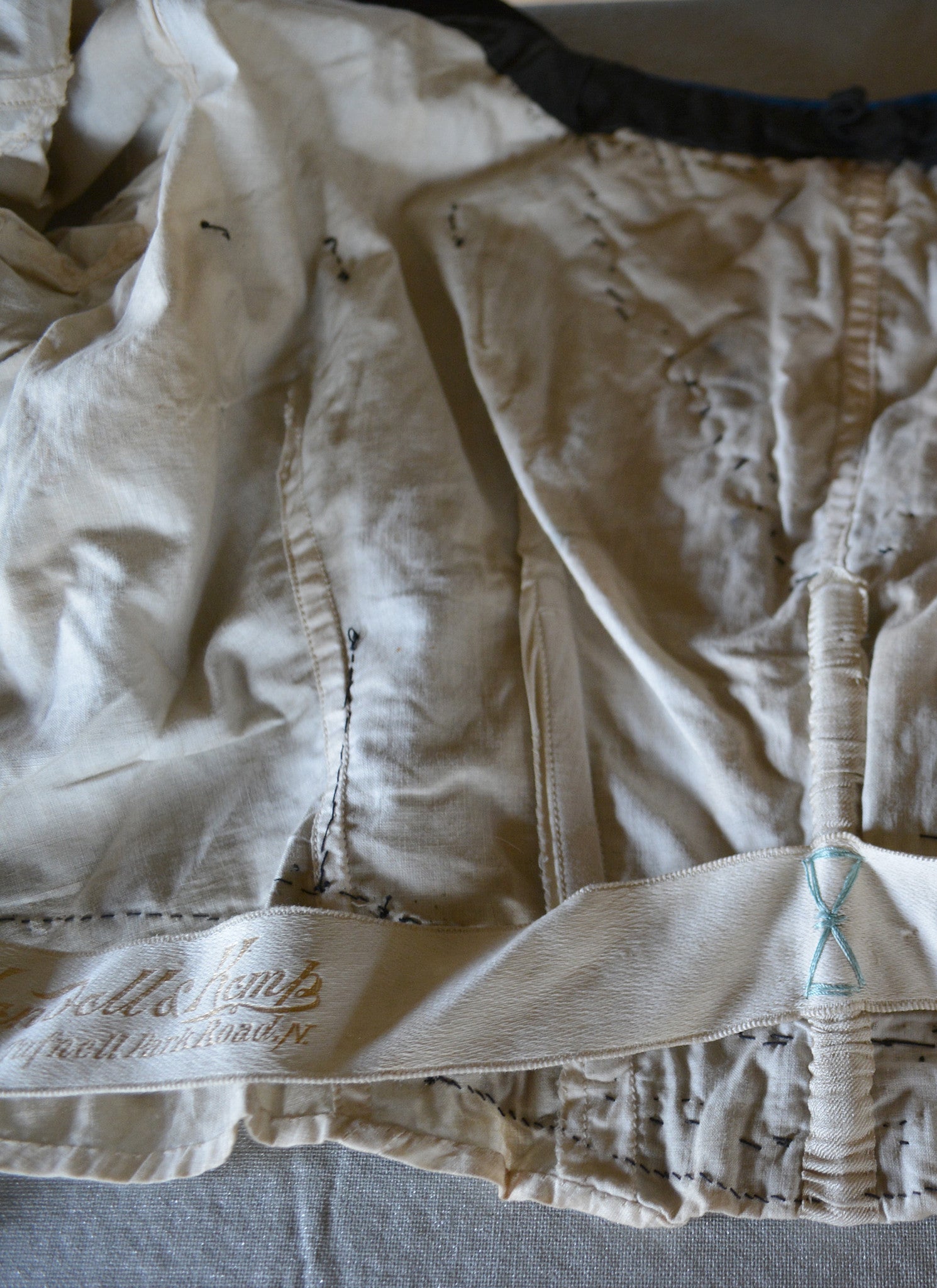 Antique Edwardian Black Beaded Bodice Top