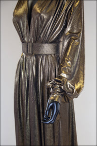 Vamp - Gold Lame Maxi Dress