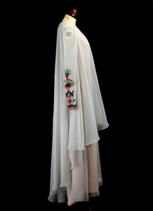 Vintage 1970s Dove Grey Jean Varon Dress