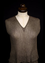 Vintage 1970s Mary Farrin Metallic Gold Knit Dress