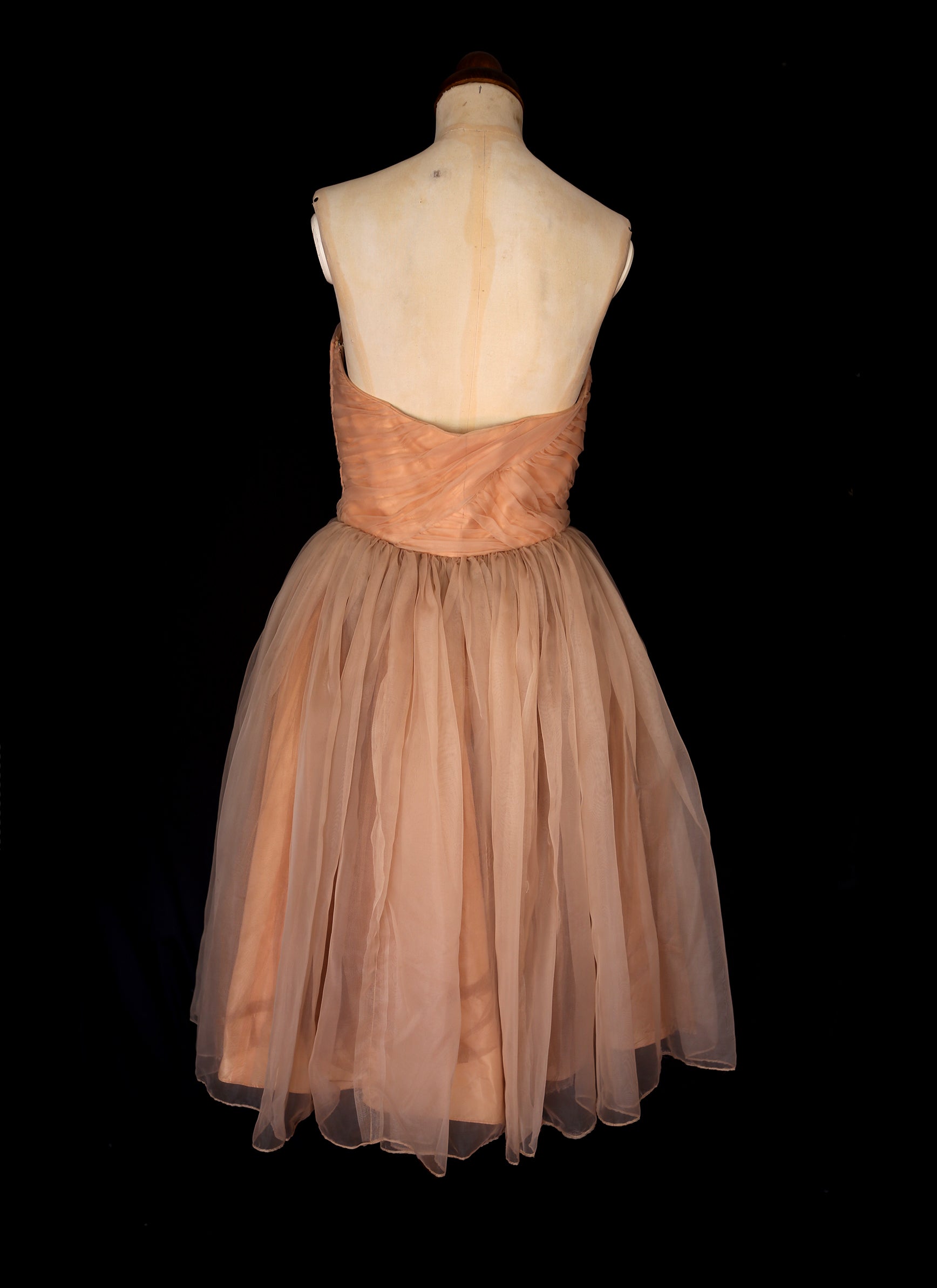 Vintage 1950s Cappuccino Prom Dress