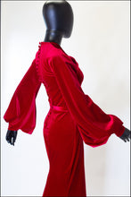 Myrna - Red Velvet Gown