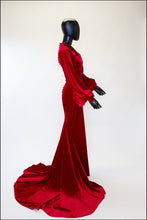 Myrna - Red Velvet Gown