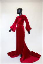 Myrna - Red Velvet Gown
