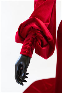 Myrna - Red Velvet Gown