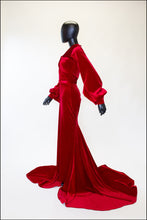 Myrna - Red Velvet Gown