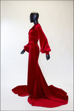 Myrna - Red Velvet Gown