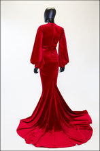 Myrna - Red Velvet Gown