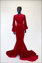 Myrna - Red Velvet Gown