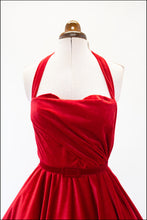 Crimson - Red Velvet Ballgown Dress