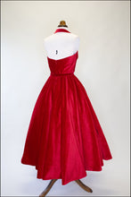 Crimson - Red Velvet Ballgown Dress