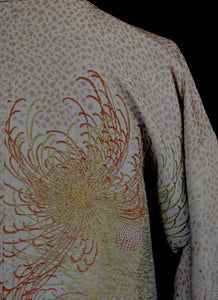 Vintage 1930s Silver Oyster Silk Kimono Jacket