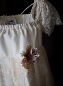 Tilly Blush lace and silk Flower Girl Dress
