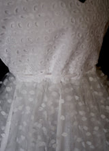Lottie -white broderie anglaise cotton tulle flower girl dress