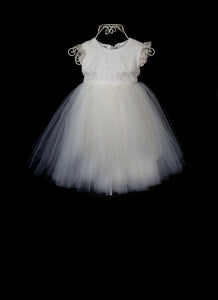 Daisy Lace and Tulle Ivory Flower Girl Dress