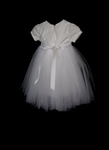 Poppy White Lace and Tulle Flower Girl Dress