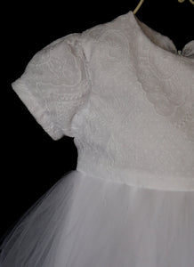 Poppy White Lace and Tulle Flower Girl Dress
