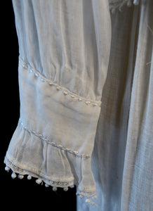 Antique 1910s White Embroidered Cotton Dress