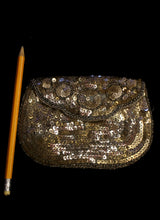 Vintage 1920s Gold Sequin Beaded Belt Purse