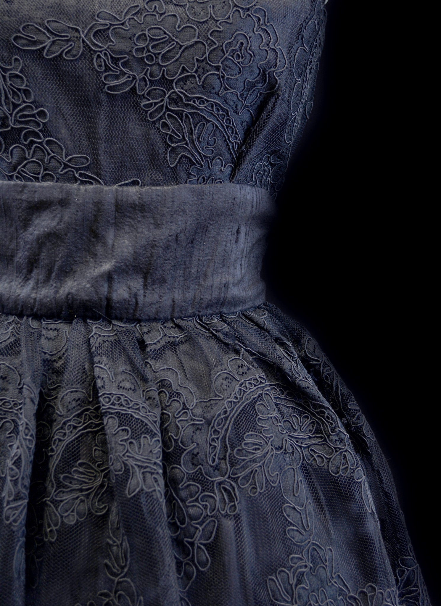 Emily - Black Corded Lace Dress