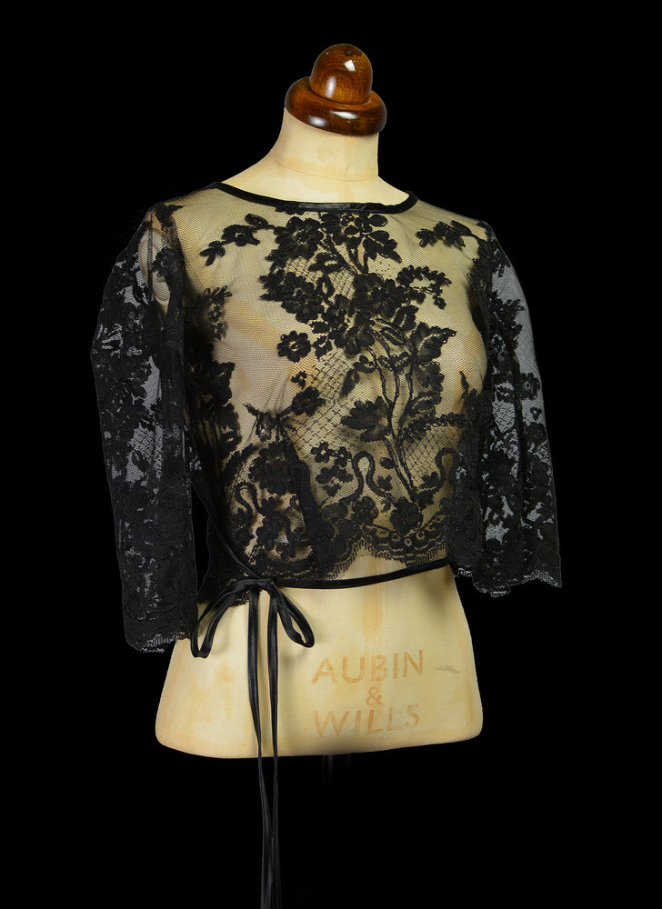 Babette - Black Corded Lace Top