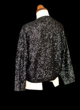 Vintage 1950s Black Sequin Cardigan
