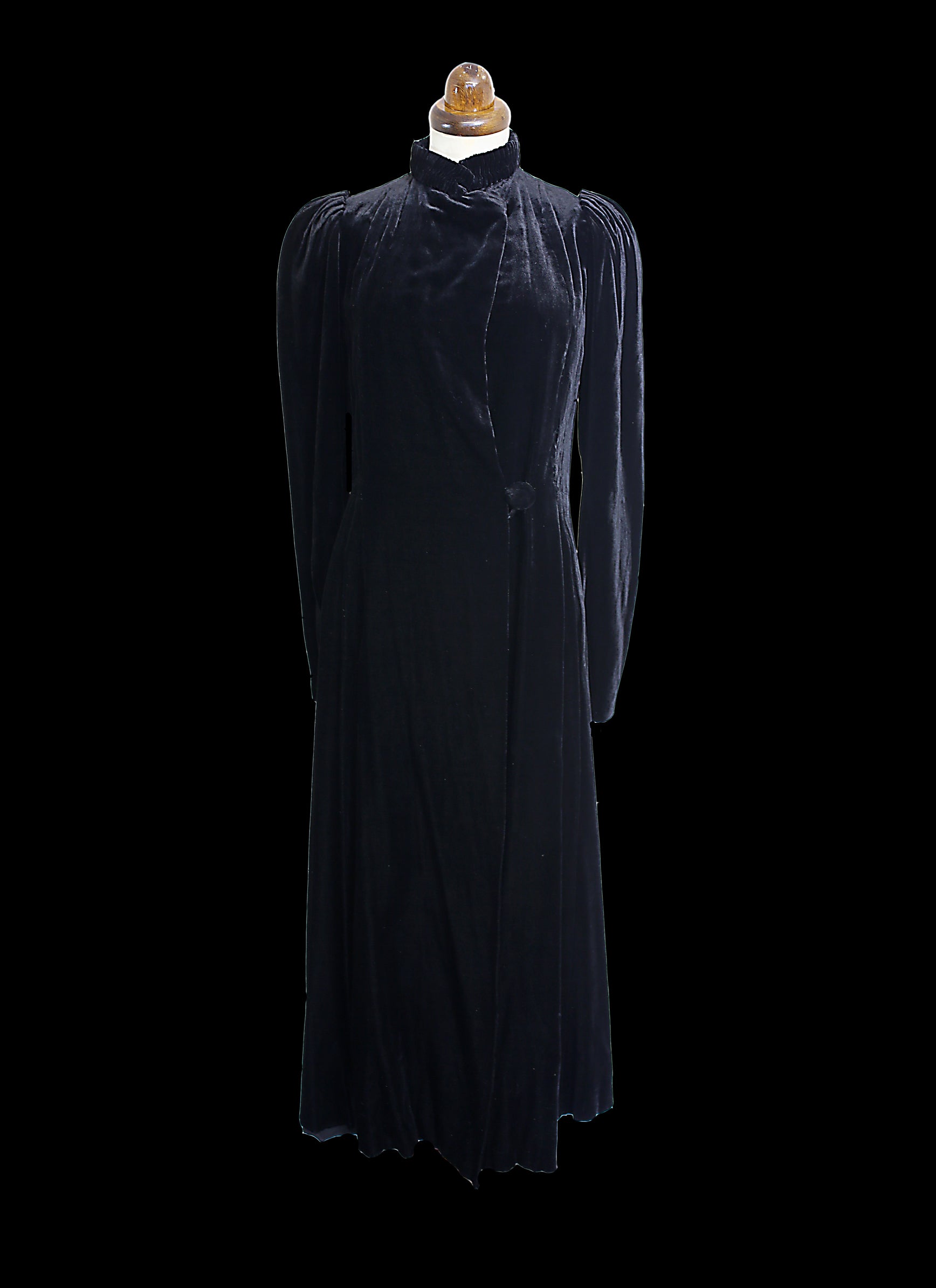 Vintage 1930s Silk Velvet Dress Coat