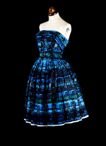 Betty Blue - Mid Century Print Dress