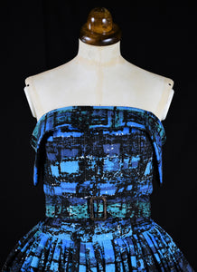Betty Blue - Mid Century Print Dress
