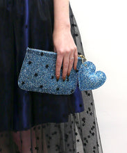 Purse - Blue Star Glitter Tulle Pouch Purse