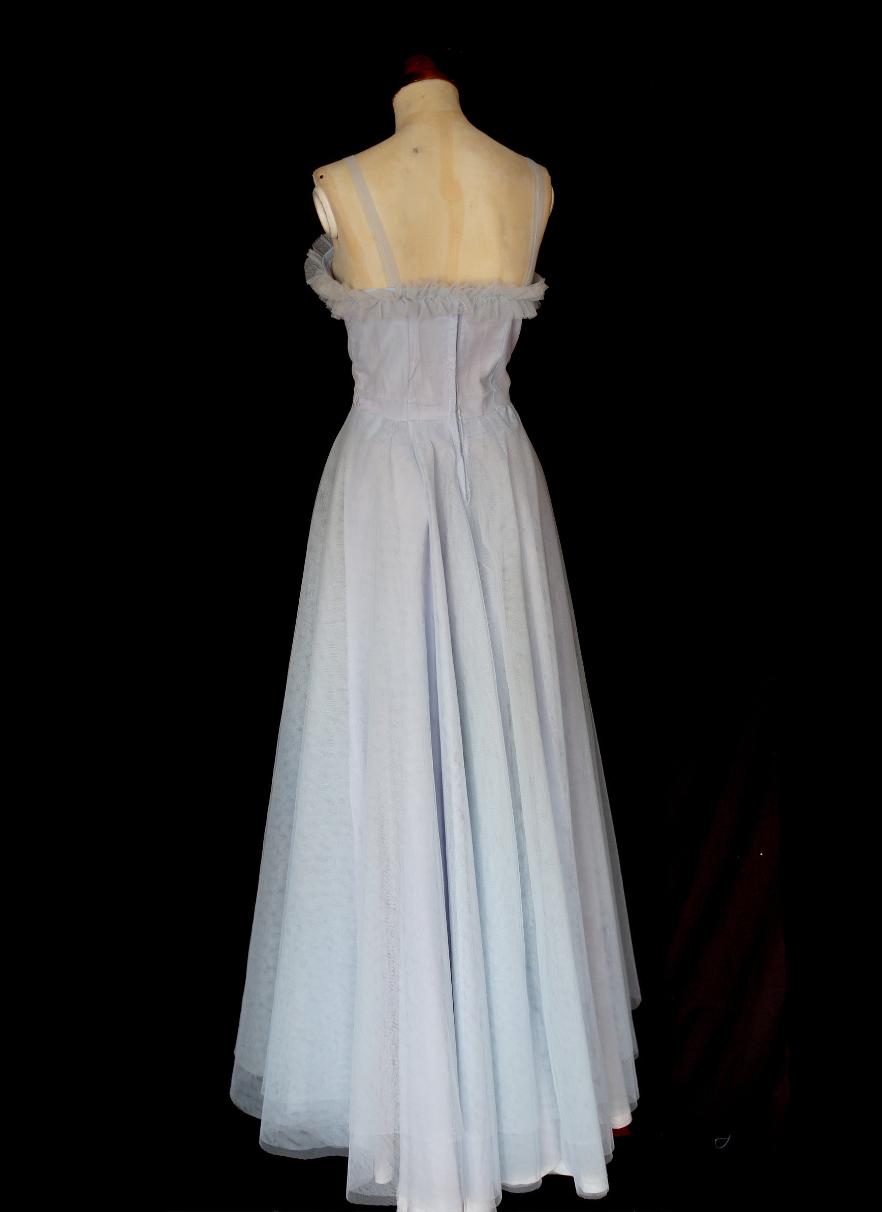 Vintage 1950s Pale Blue Prom Dress