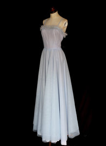 Vintage 1950s Pale Blue Prom Dress