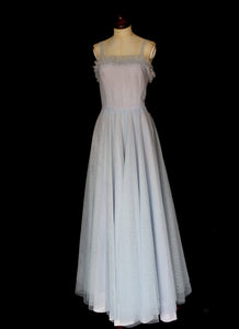 Vintage 1950s Pale Blue Prom Dress