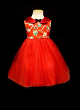 Girls Red Kitty Dress