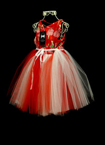 Girls Red Candy stripe Dress