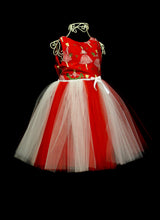 Girls Red Candy stripe Dress