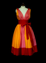 Colour Clash Cotton Sun Dress
