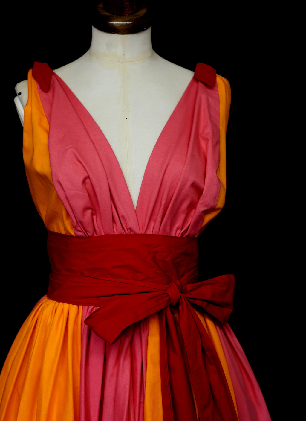 Colour Clash Cotton Sun Dress