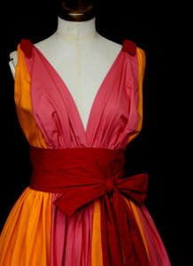 Colour Clash Cotton Sun Dress