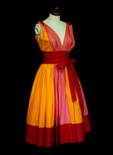 Colour Clash Cotton Sun Dress