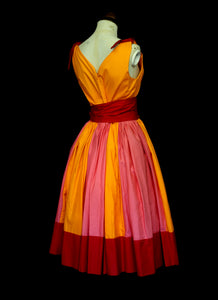 Colour Clash Cotton Sun Dress