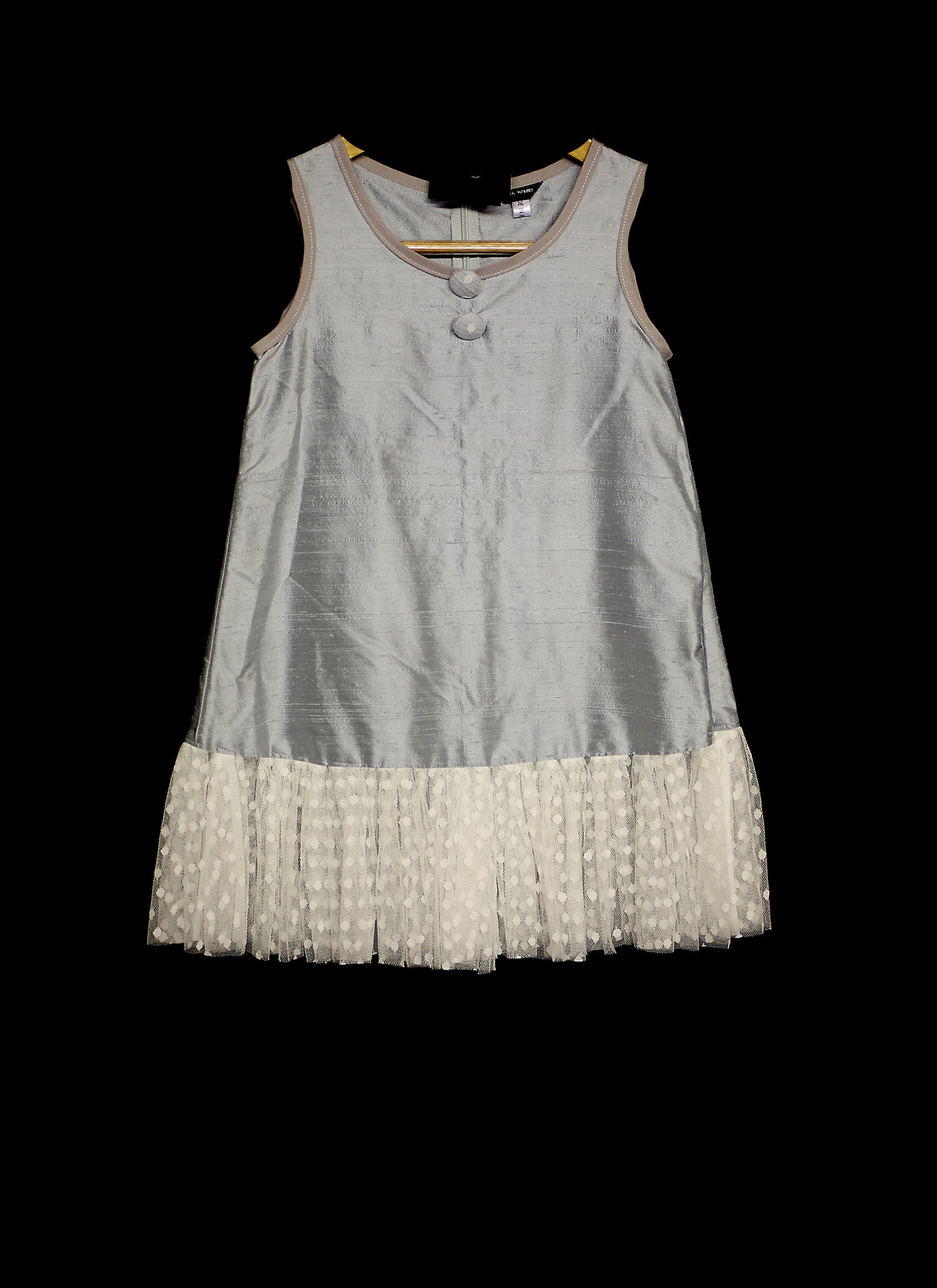 Bluebell - Silk and dotty tulle girls dress