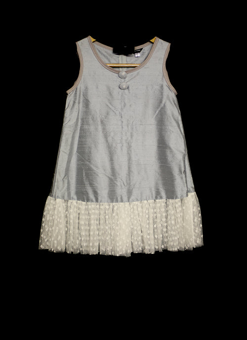 Bluebell - Silk and dotty tulle girls dress