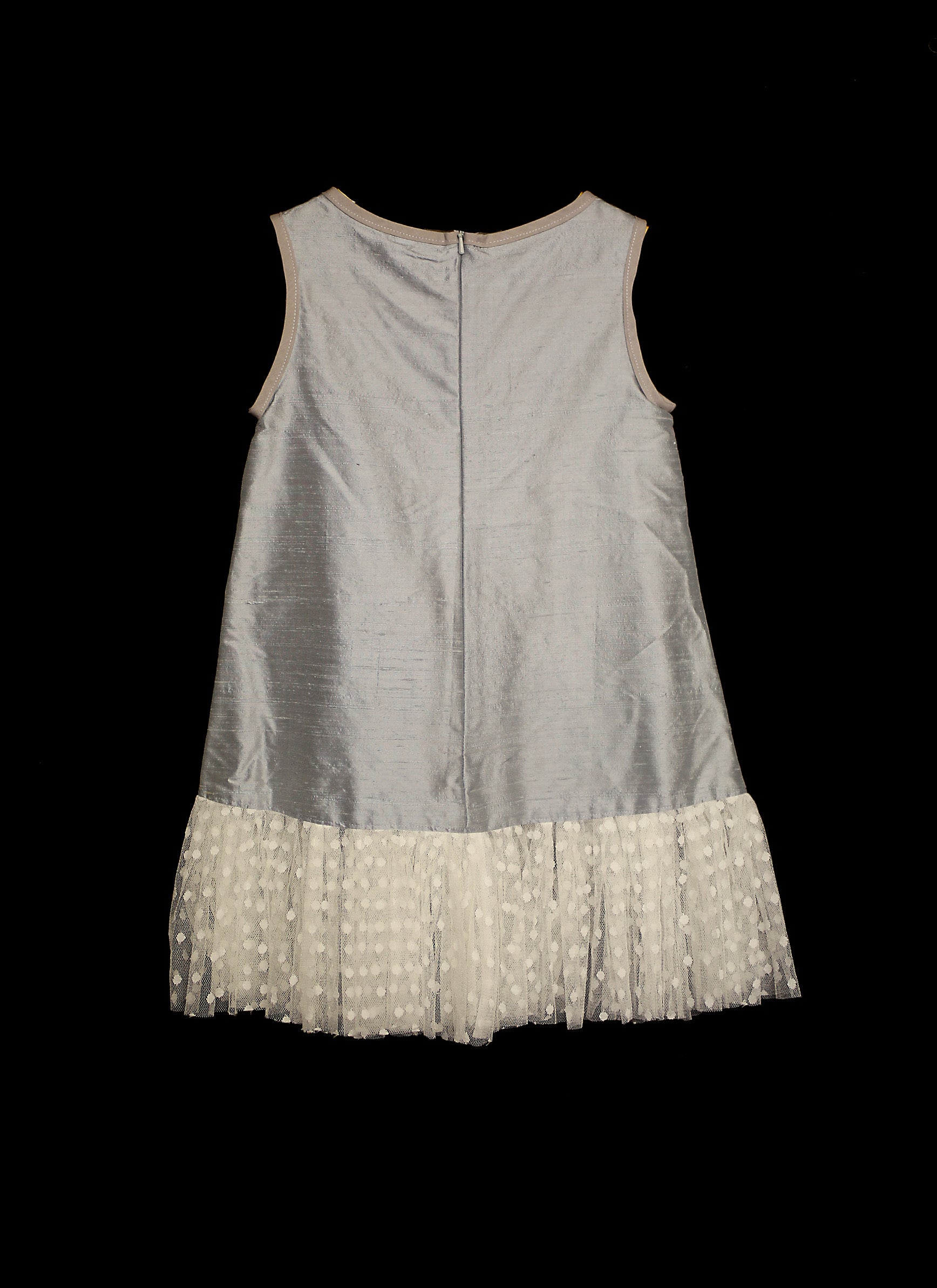 Bluebell - Silk and dotty tulle girls dress