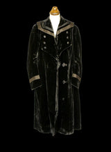 Vintage Antique Edwardian Black Velvet Coat