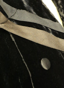 Vintage Antique Edwardian Black Velvet Coat