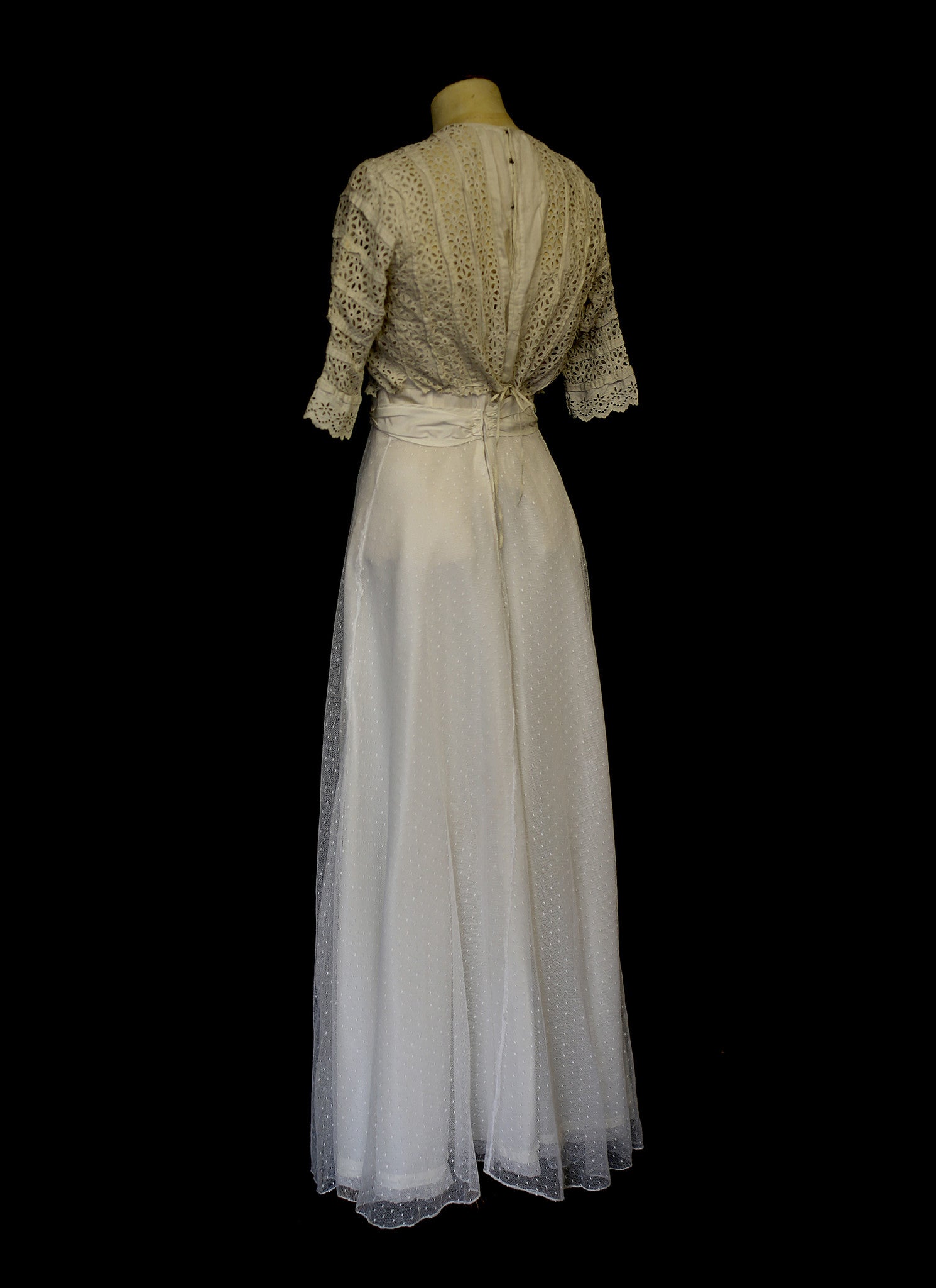 Vintage 1940s Dot Tulle Wedding Dress