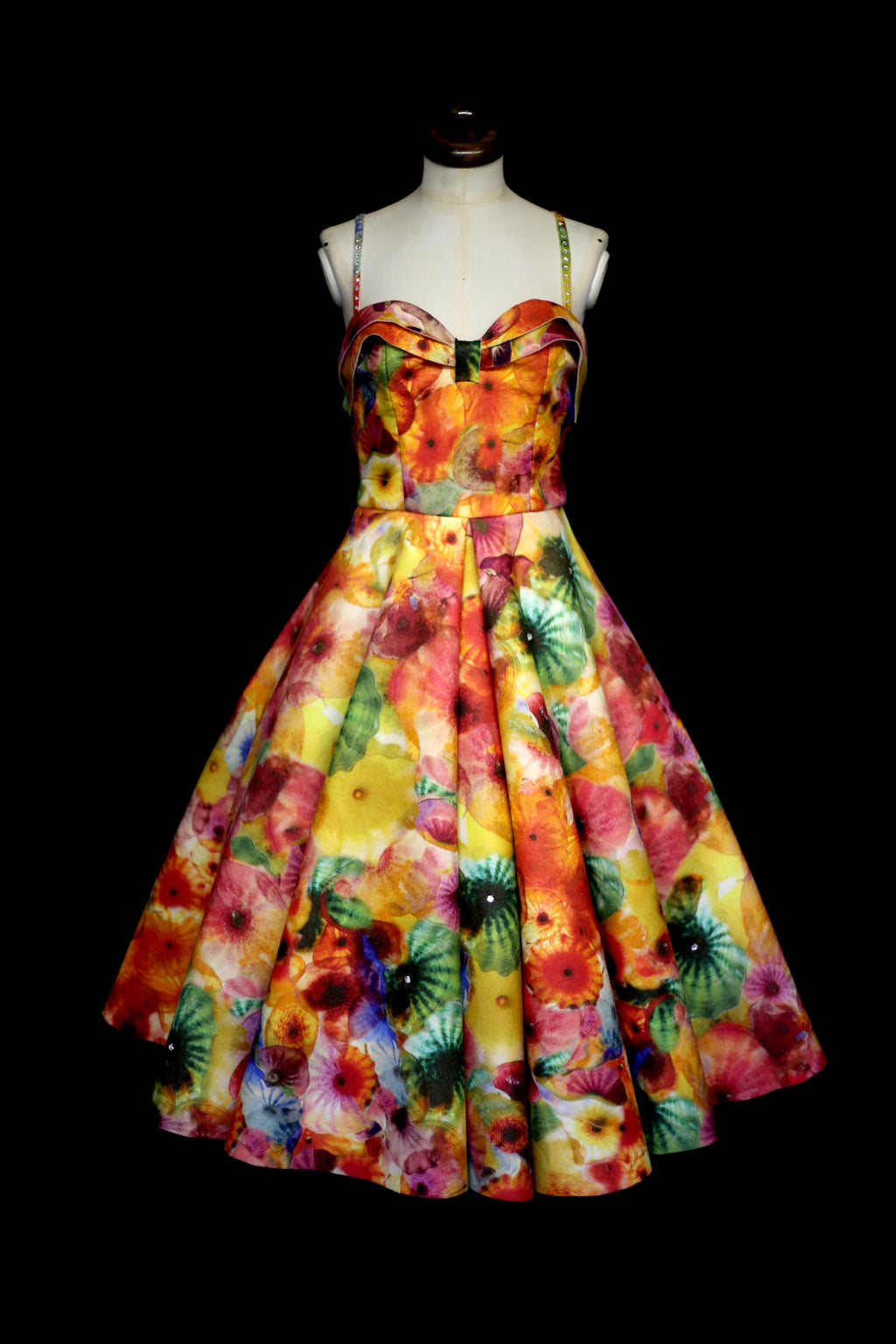 The Showgirl - Printed Wool Felt Dress - Liz Clay Collaboration