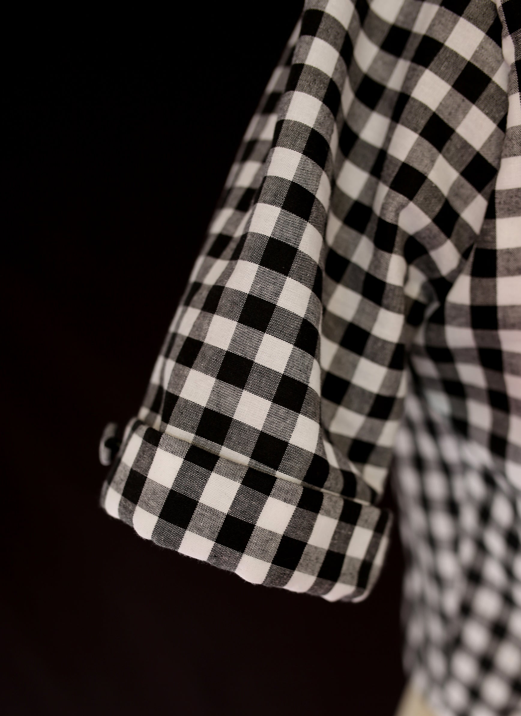 Gingham Cotton Blouse Jacket