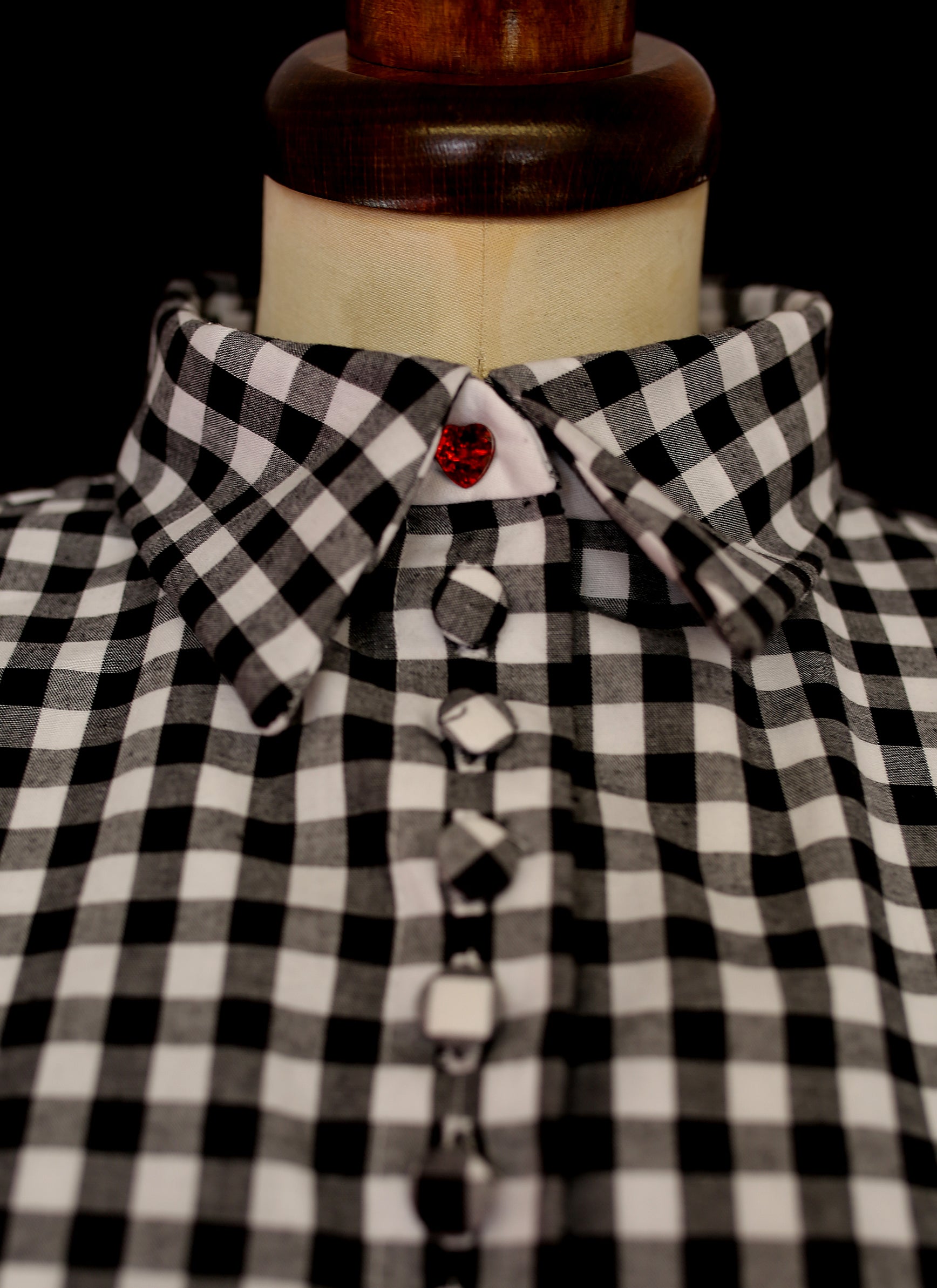 Gingham Cotton Blouse Jacket